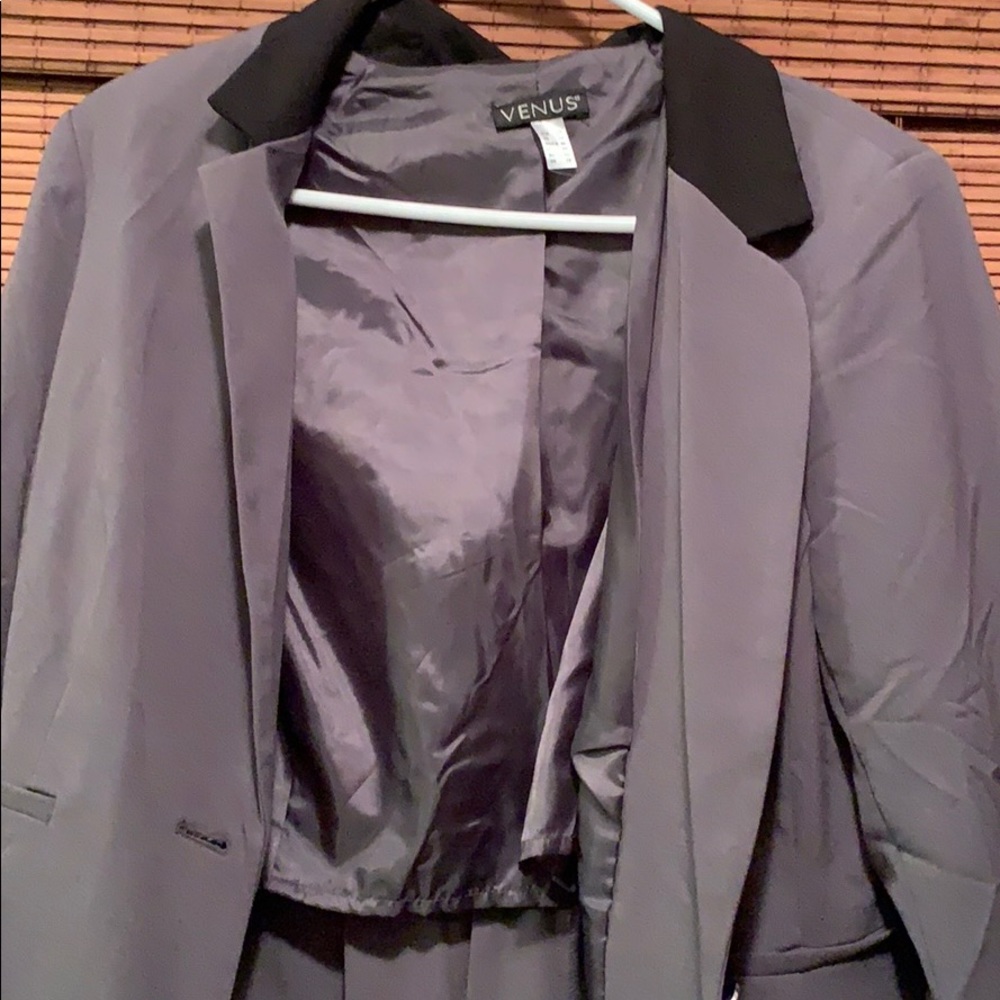 Venus Black and Grey Dress.... Blazer